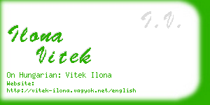 ilona vitek business card